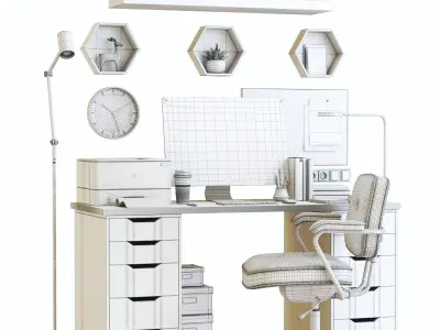 Office workplace 42 3D model