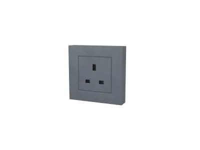 Switch Socket UK v1 008 Low-poly 3D model