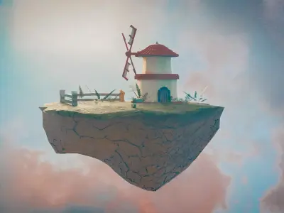 Floating Island 3D model