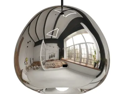 Pendant lamp Void Light 15 cm Silver 3D model