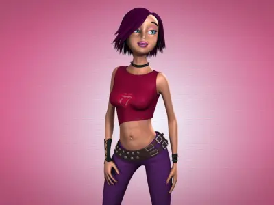 Nancy Lowpoly Rigged Low-poly 3D model