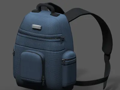Backpack bag baggage Color 3d low poly Low-poly  3D model