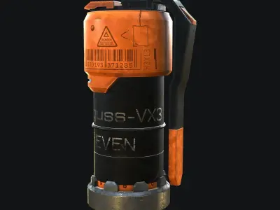 Sci-fi Grenade  Low-poly 3D model