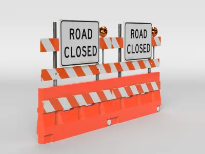 Road Block 3D model