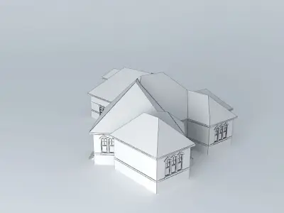 Beautiful Brick House Free 3D model