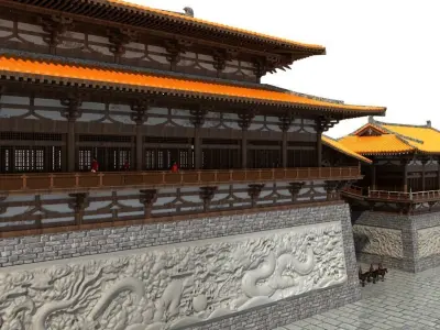 Ancient Chinese architecture 3D model