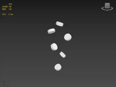 Hand drawn gold coins Low-poly 3D model