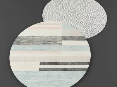 Round rugs05 3D model