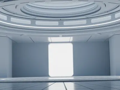 scifi platform stage 3D model