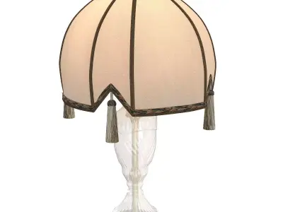 Superb Tall Spanish Glass Table Lamp 3D model