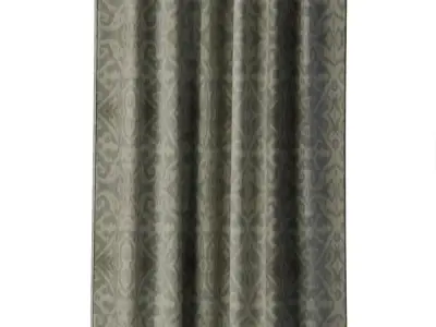 Vega Ikat Blackout Curtain Low-poly 3D model