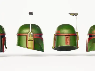 Boba Fett helmet Low-poly 3D model