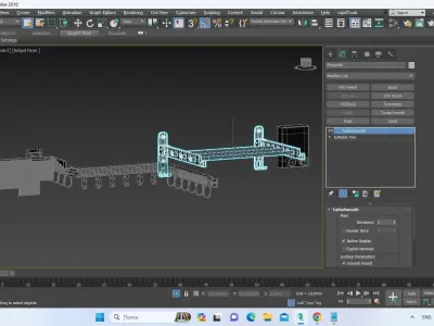 Wall Mounted Clothes Hanger Rack Set 3D model