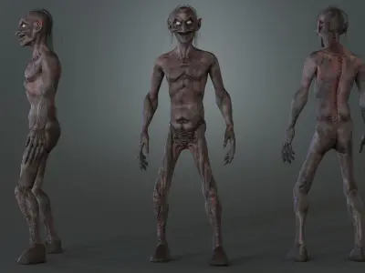 CREEPY DEMON Low-poly 3D model