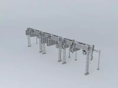 Swiss track objects Free 3D model