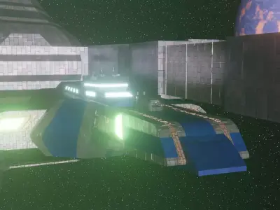 Light Cruiser-Frontline Assault Type 44 Free low-poly 3D model