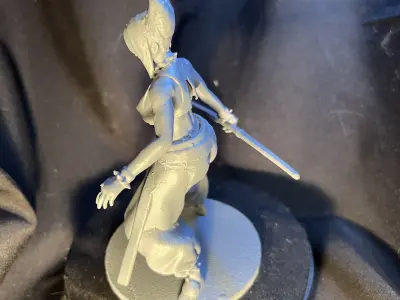 Double-Bladed Energy Sword Woman 3D print model