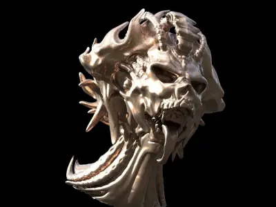 Alien God scull 1 3D model