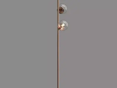 GLOBAL floor lamp with three glass globes 3D model