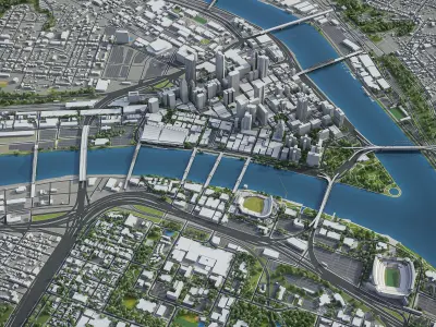 Pittsburgh Low-poly 3D model