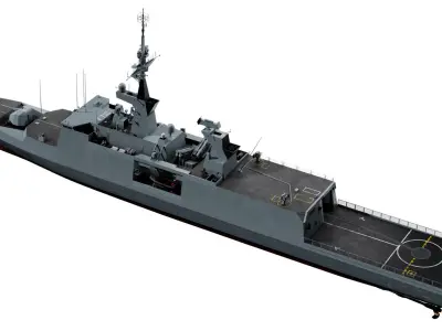  La Fayette class Frigate 3D model 