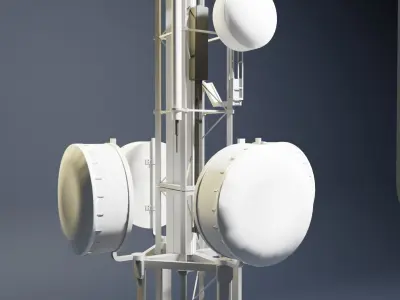 3D Radio Antenna 01 Free 3D model