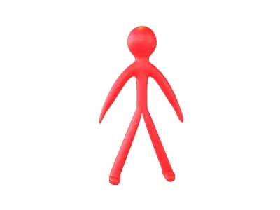 Stick Men v1 003 Low-poly 3D model