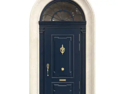 Entrance classic door 91 3D model