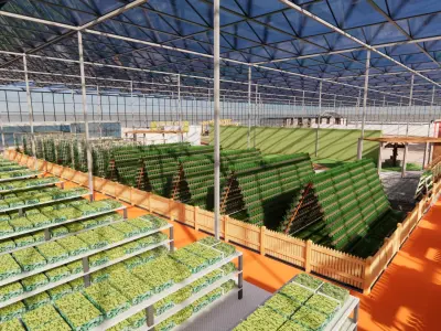 Agricultural Greenhouse Tent Frame -B5 3D model