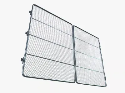 Industrial Gate Low-poly 3D model