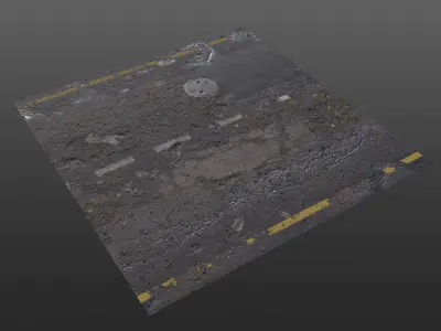 Post Apocalyptic Roads - 4 different variations Texture