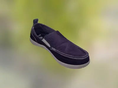 Blue Canvas Shoe 3D model