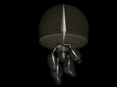 Character Dice AXT  Low-poly 3D model