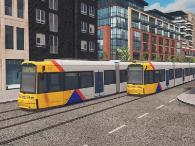 Flexity Classic 100 Series Tram Low-poly 3D model