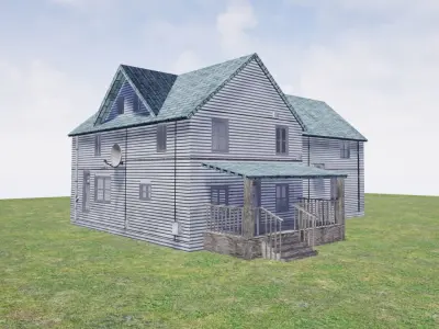 Residential House Low-poly 3D model purchase
