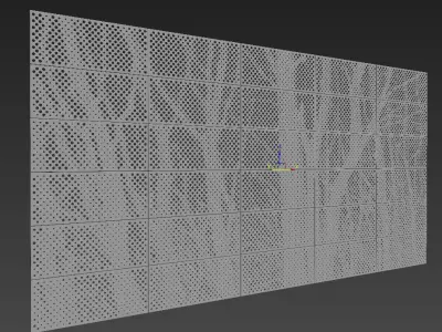 perforated metal panel N7  3D model