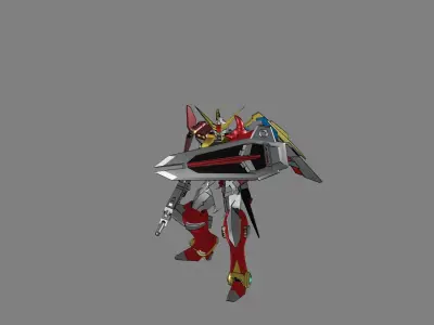 Attacker Gundam B 23 3D model