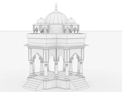indian Dome Structure 3D model
