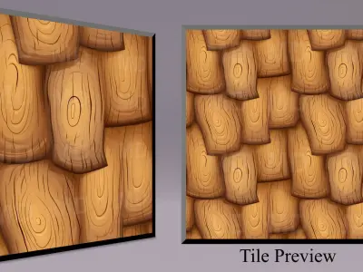 Cartoon Wood Textures Pack 48 - 10x PNG  Texture