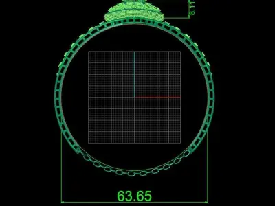 Women Bracelet Indian style madrassi 3D print model 3D print model