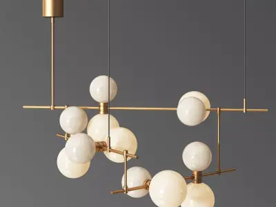 ModernRail Geometric Linear Suspension by Tech Lighting 3D model