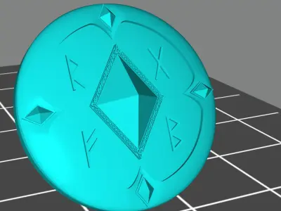 5 Wolf marine style viking storm shield diamond set 3D print model