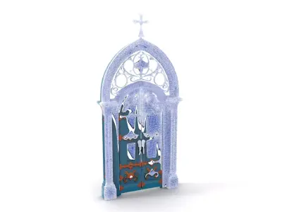 Gothic Teal Door model pack Low-poly 3D model
