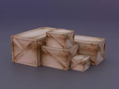 Industrial Warehouse Props - Storage Asset Pack Low-poly 3D model