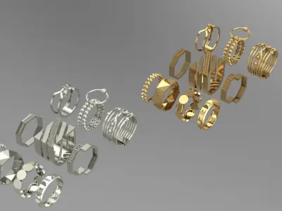 super new ring gold minimal designs 3D print model