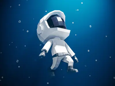 Low-Poly SPACESUIT Low-poly 3D model