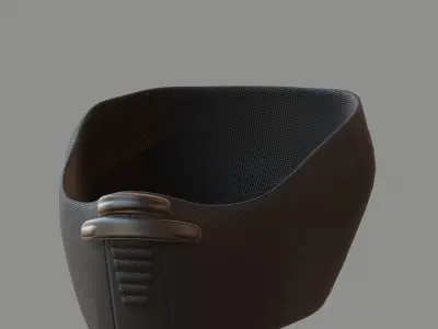 Gas mask helmet 3d model scifi Low-poly  Low-poly 3D model