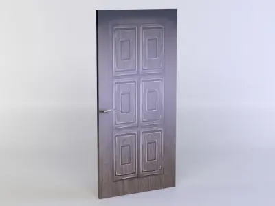 Door metal pole Low-poly 3D model