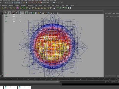 Alien Sun Hologram Low-poly 3D model
