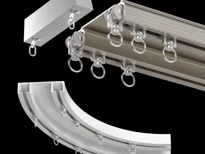 Ceiling Curtain Tracks 3D model